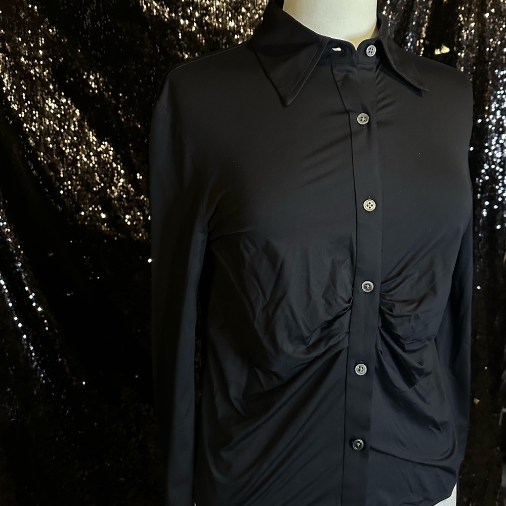 Luxeire Ruched Button up Long-sleeve